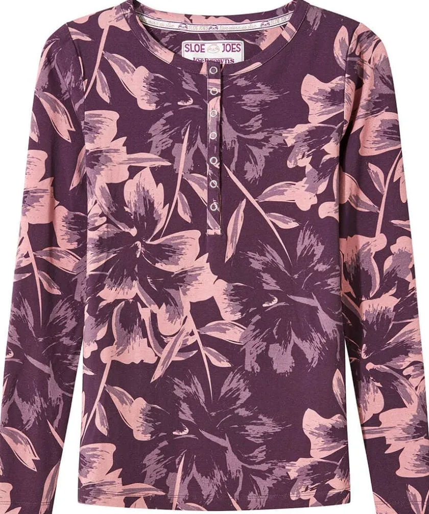 Joe Browns Sloe Joes Floral Henley-Women Women's Clothing|Loungewear & Pyjamas