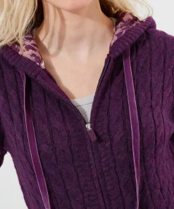 Joe Browns Sloe Joes Knitted Cable Zip Up Cardigan-Women Women's Clothing|Loungewear & Pyjamas