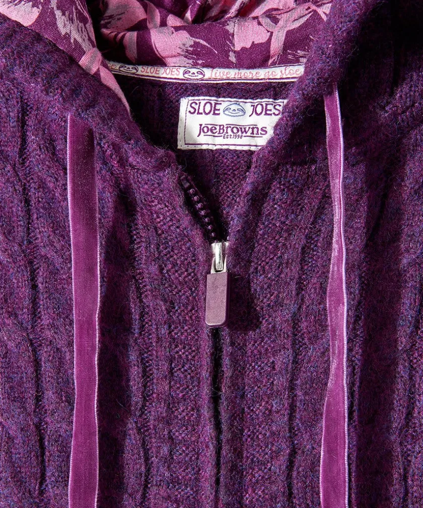 Joe Browns Sloe Joes Knitted Cable Zip Up Cardigan-Women Women's Clothing|Loungewear & Pyjamas