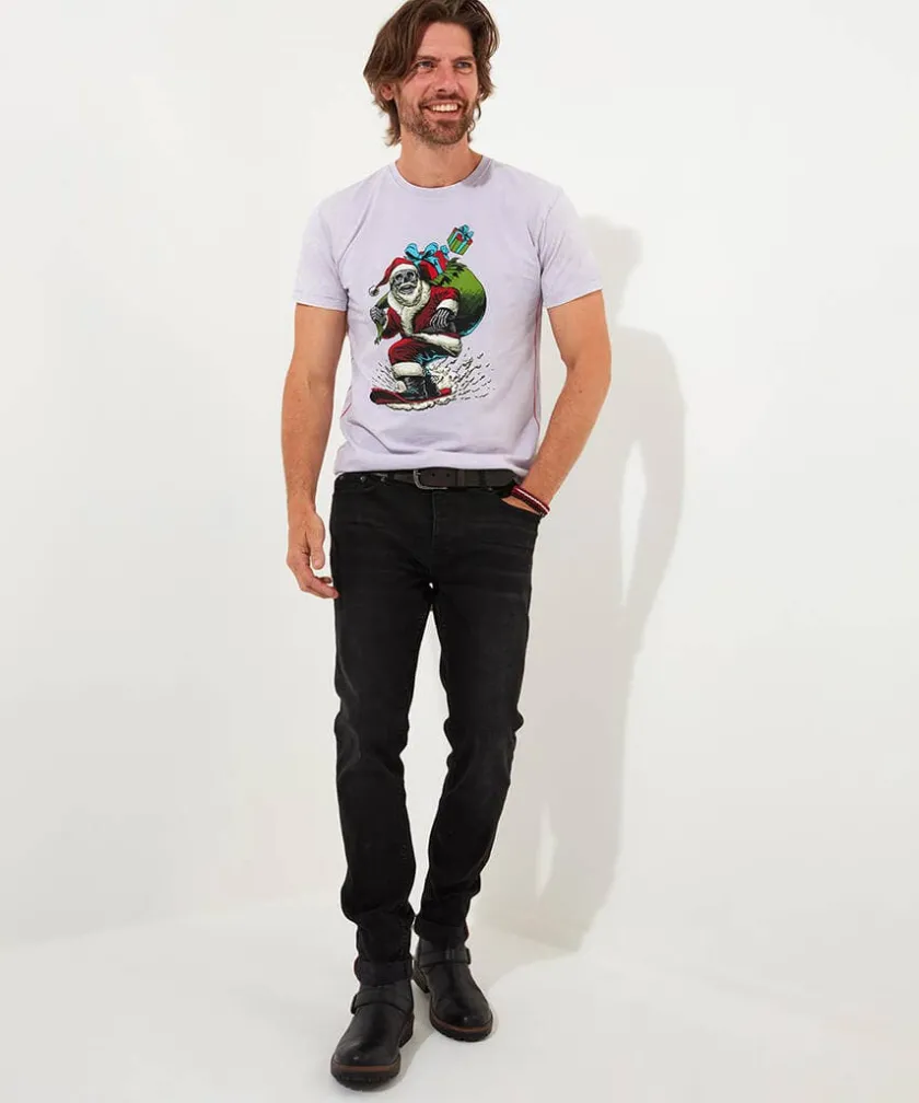 Joe Browns Snow Boarding Santa Tee- Men's Clothing|Novelty Gifts