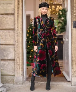 Joe Browns Statement Boutique Printed Velvet Coat-Women Women's Clothing|Boutique Collection