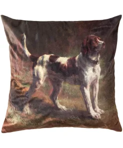 Joe Browns Striking Spaniel Velvet Cushion- Animal Décor|Cushions & Throws