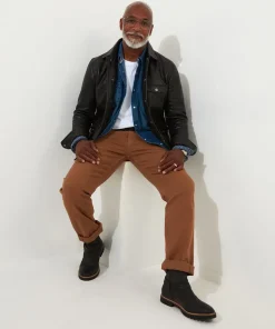 Joe Browns Style It Out Leather Jacket- Men's Clothing|Coats & Jackets