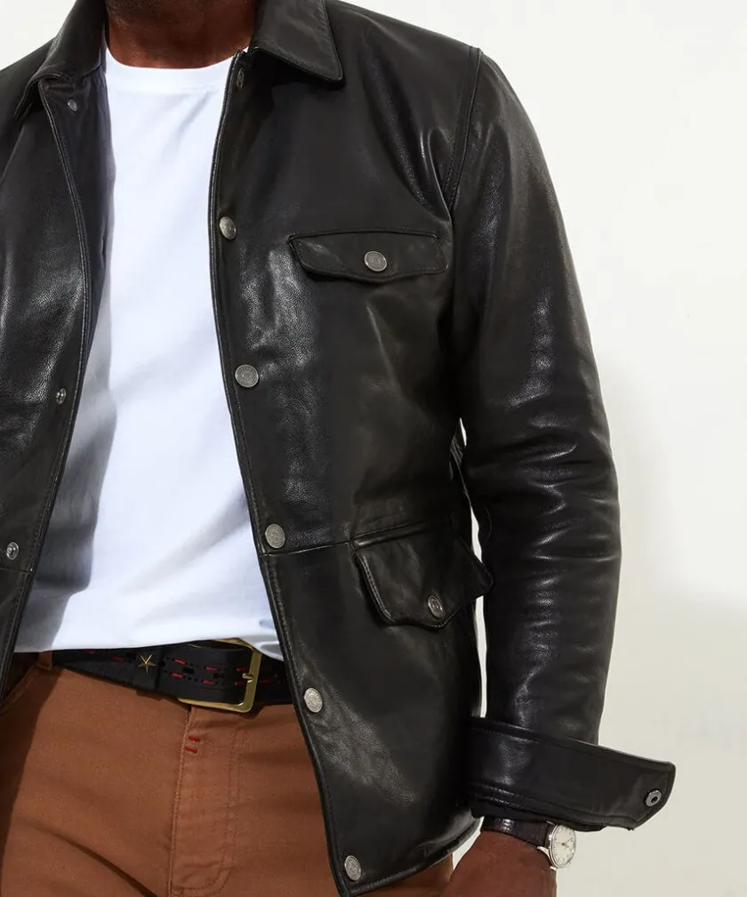 Joe Browns Style It Out Leather Jacket- Men's Clothing|Coats & Jackets