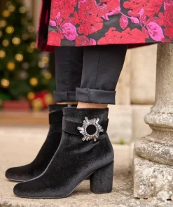 Joe Browns The Night Is Yours Velvet Boots-Women Matching Shoes & Bags|Ankle Boots