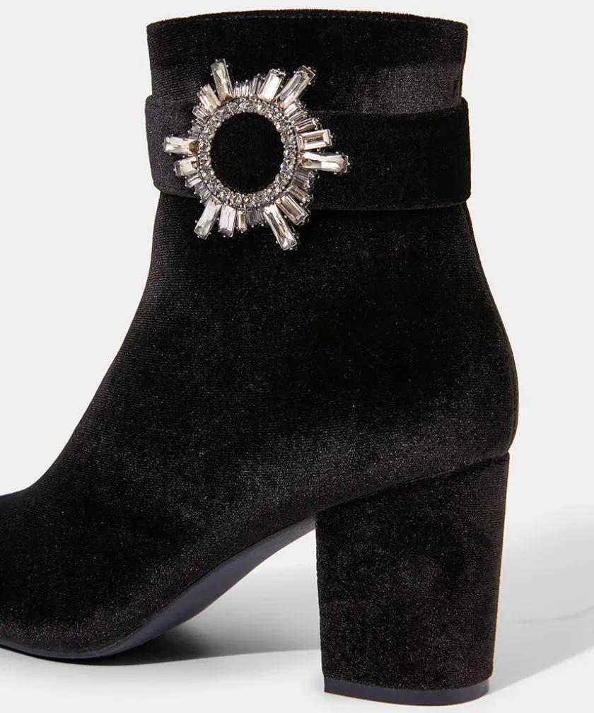 Joe Browns The Night Is Yours Velvet Boots-Women Matching Shoes & Bags|Ankle Boots