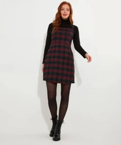Joe Browns Trudy Check Pinafore-Women Dresses