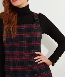 Joe Browns Trudy Check Pinafore-Women Dresses