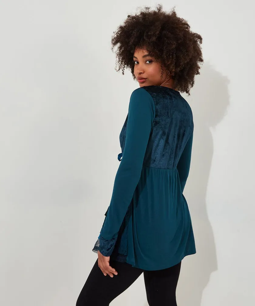 Joe Browns Valerie Velour Cutabout Top-Women Tops, Tunics & Blouses
