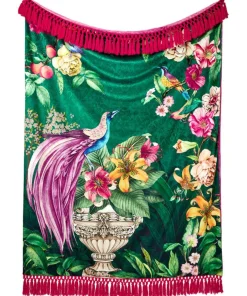 Joe Browns Victoriana Vibrant Reversible Throw- Floral Décor|Animal Décor