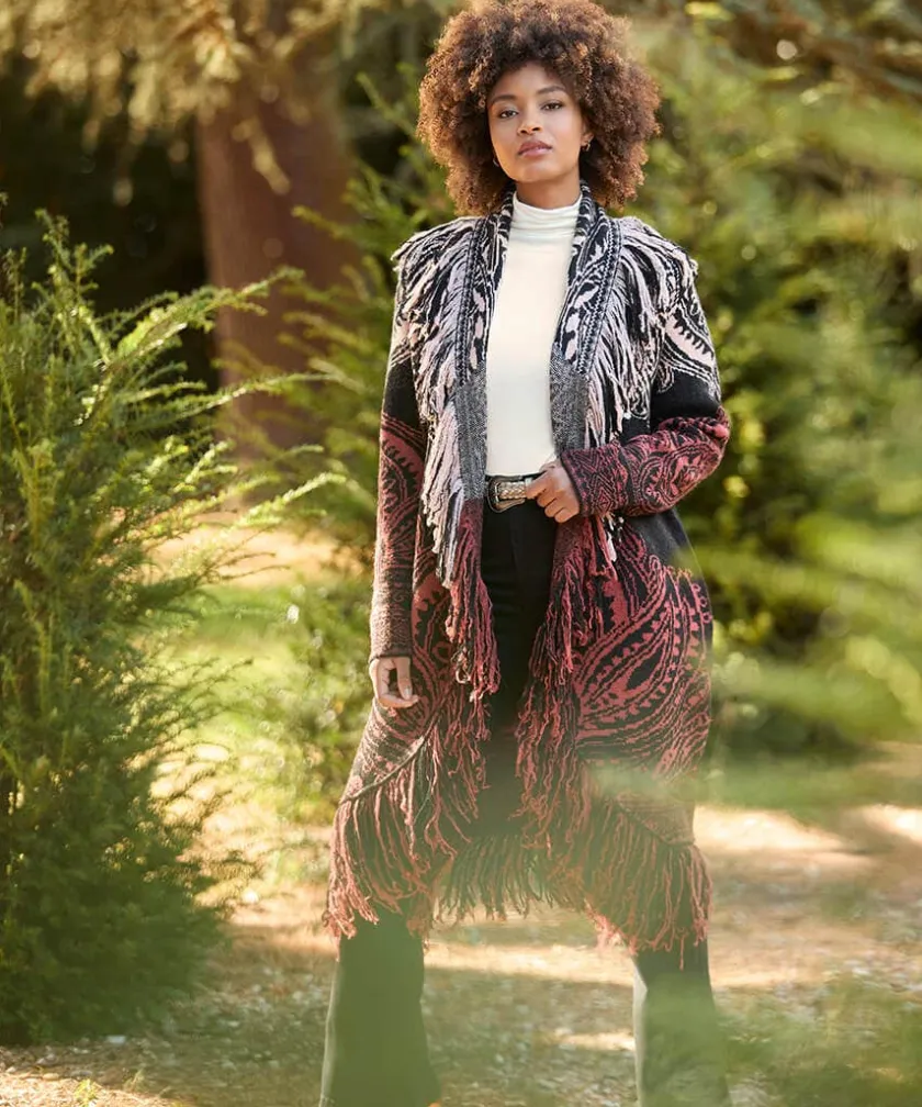 Joe Browns Winter Nights Fringed Cardigan-Women Knitwear & Cardigans
