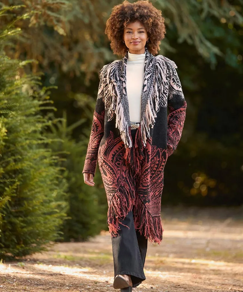 Joe Browns Winter Nights Fringed Cardigan-Women Knitwear & Cardigans
