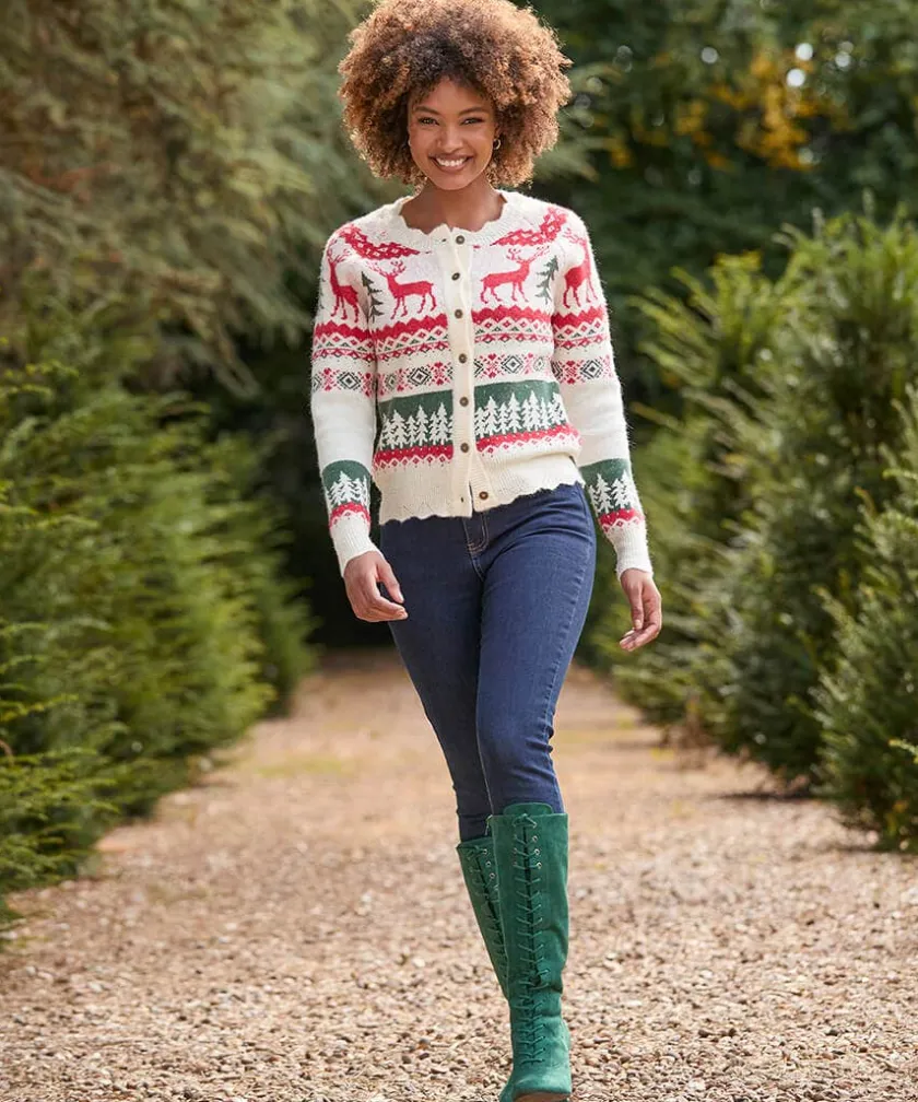 Joe Browns Winter Scenes Cardigan-Women Women's Clothing|Novelty Gifts