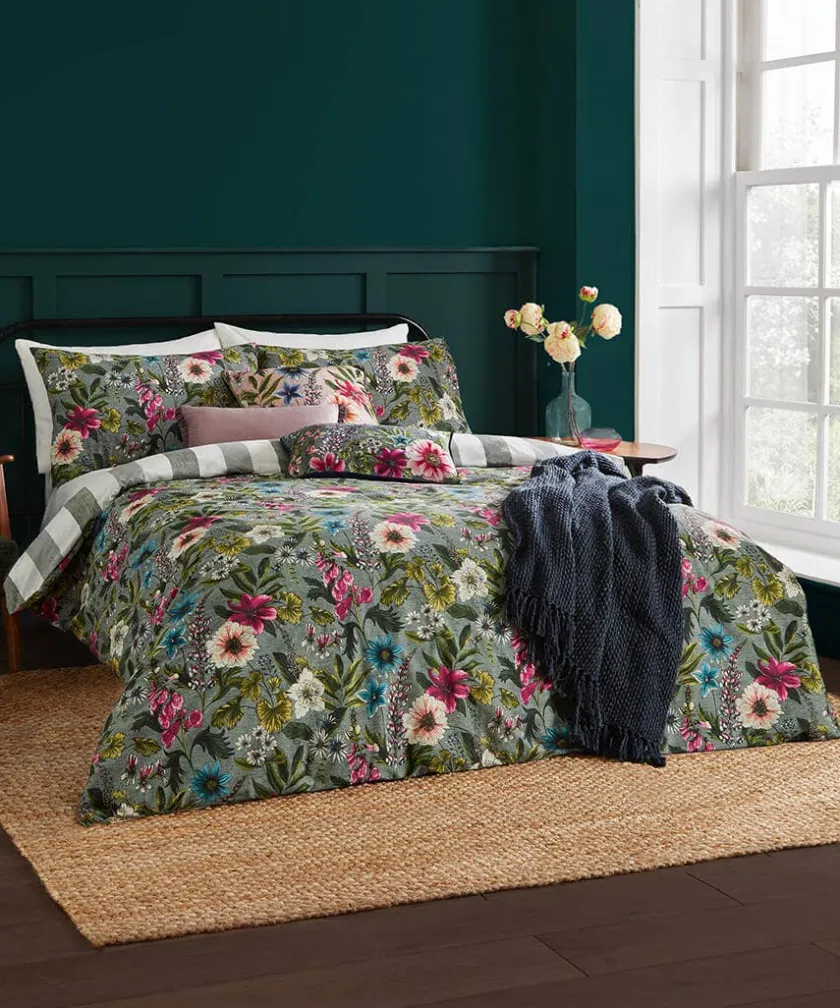 Joe Browns Wonderful Wildflower Cotton Slub Reversible Duvet Set- Floral Décor|Nature Décor